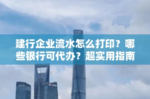 建行企业流水怎么打印?哪些银行可代办?超实用指南来了!