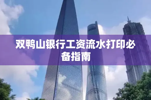 双鸭山银行工资流水打印必备指南