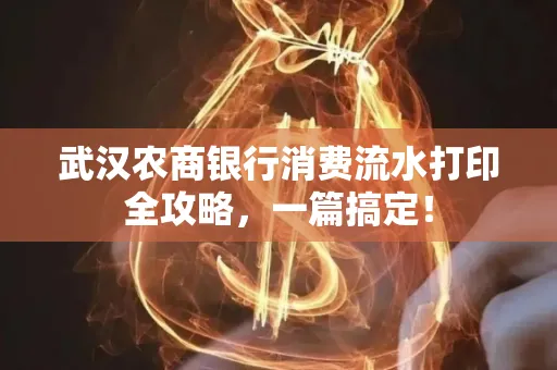 武汉农商银行消费流水打印全攻略,一篇搞定!