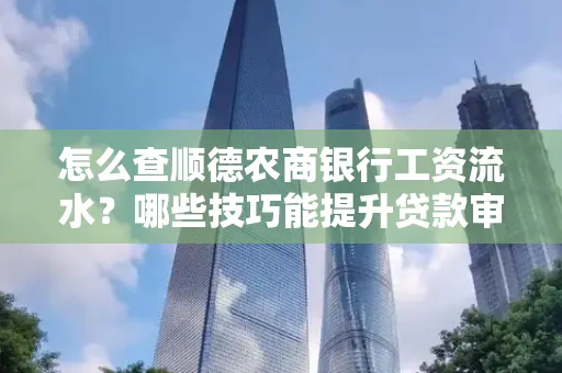 怎么查顺德农商银行工资流水?哪些技巧能提升贷款审核成功率?