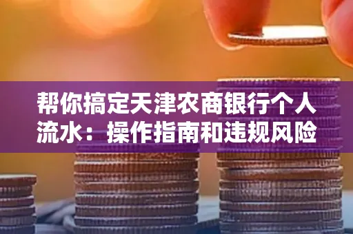帮你搞定天津农商银行个人流水:操作指南和违规风险避坑攻略