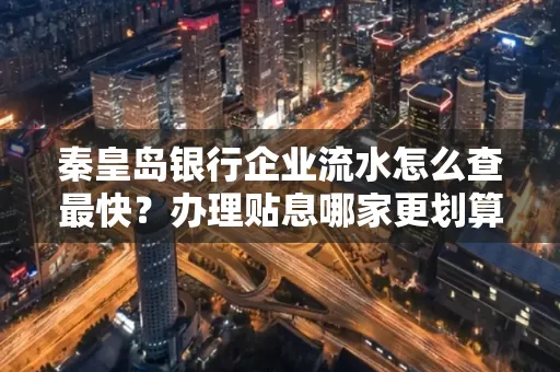 秦皇岛银行企业流水怎么查最快?办理贴息哪家更划算?