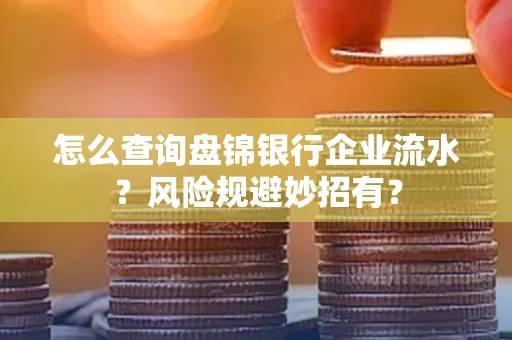 怎么查询盘锦银行企业流水?风险规避妙招有?