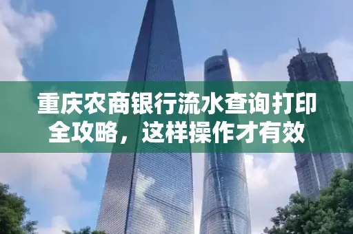 重庆农商银行流水查询打印全攻略,这样操作才有效